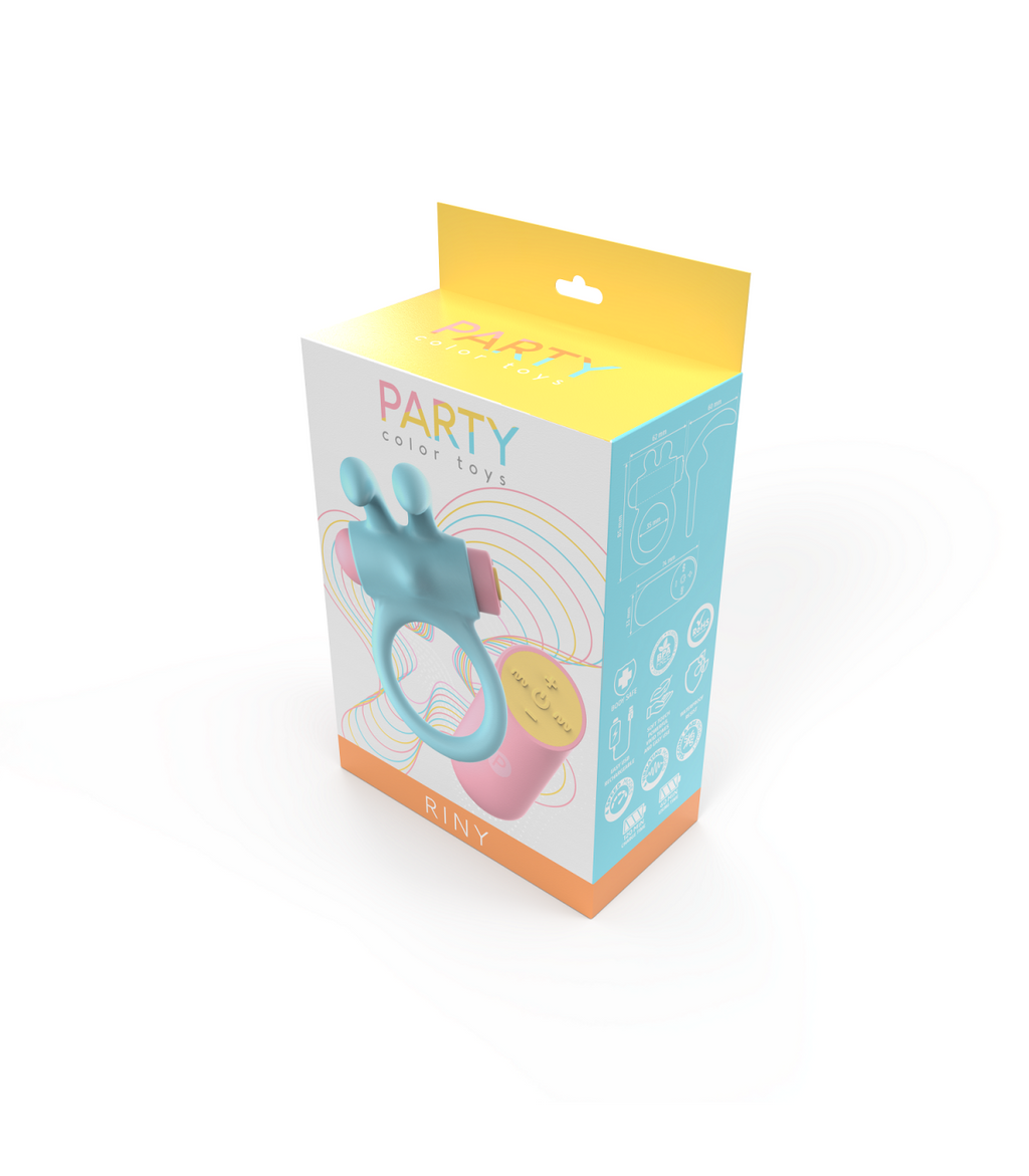 ANELLO VIBRANTE RINY CON CONTROLLER USB IN SILICONE BLU