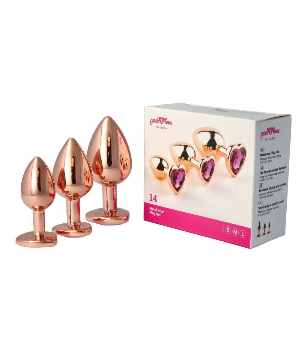 SET DI TAPPI ANALI IN METALLO N. 14