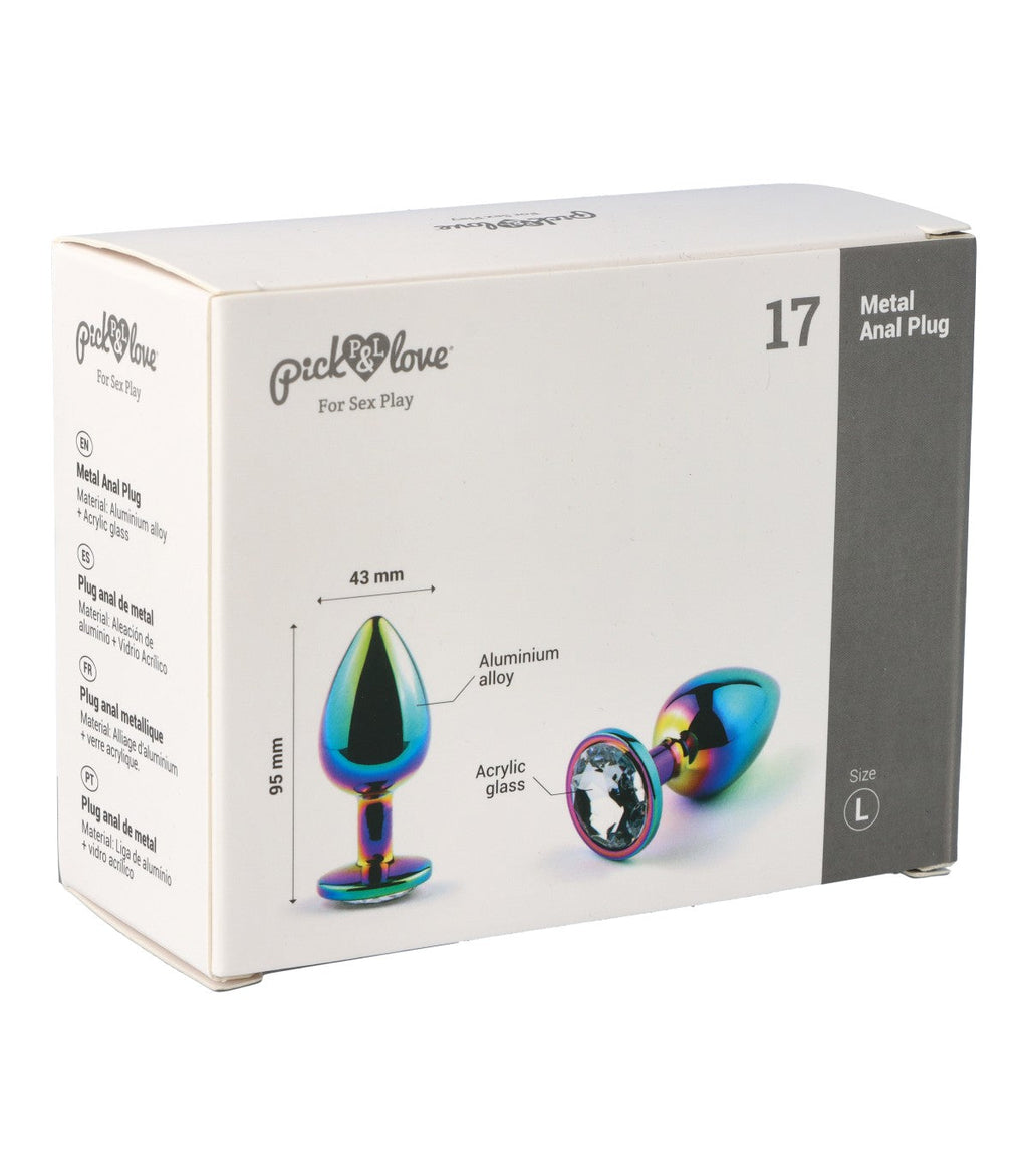 Plug anale in metallo n. 17 taglia L