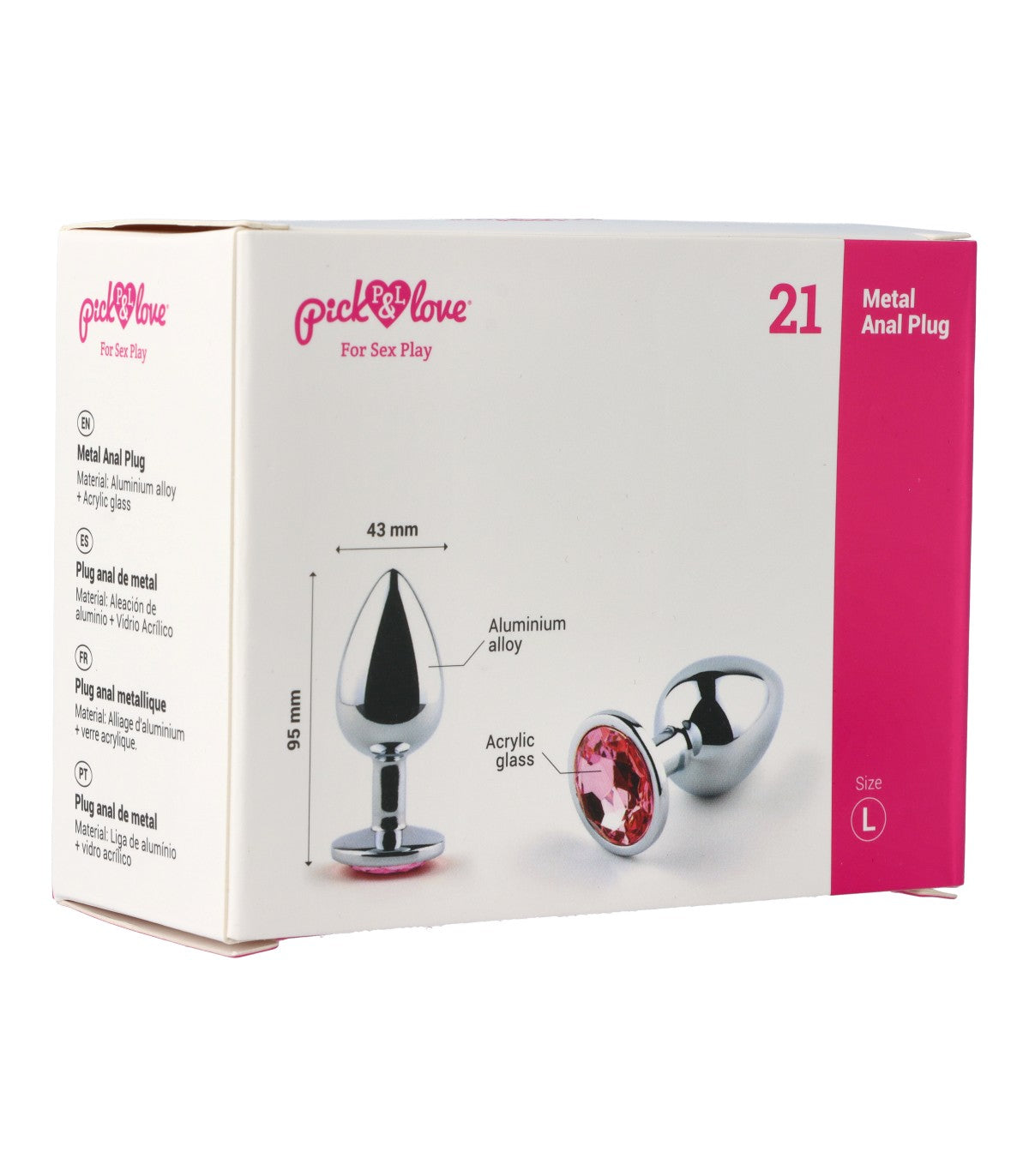 Plug anale in metallo n. 21 taglia L