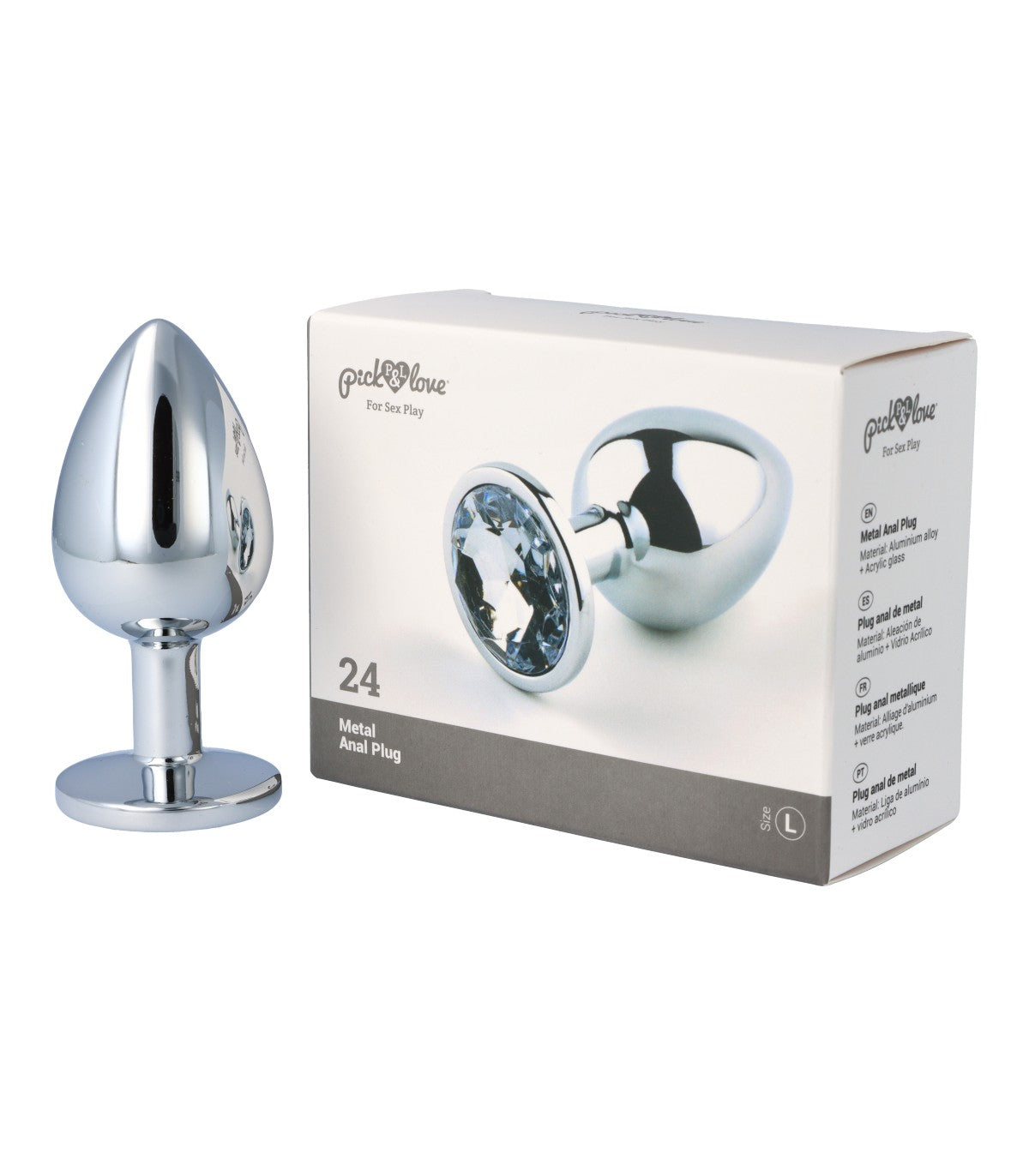 Plug anale in metallo n. 24 taglia L