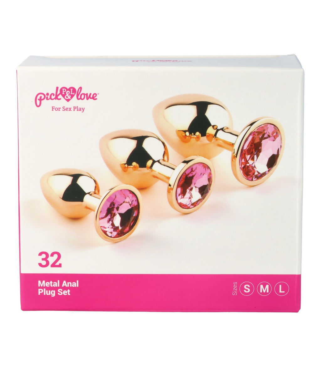 SET DI PLUG ANALI IN METALLO N. 32