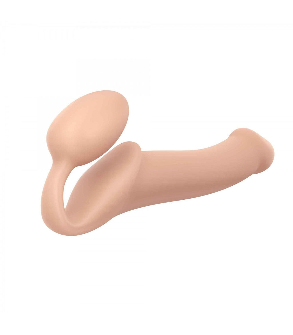 IMBRACATURA DILDO STRAP-ON FLESSIBILE MORBIDO SILICONE NUDE L
