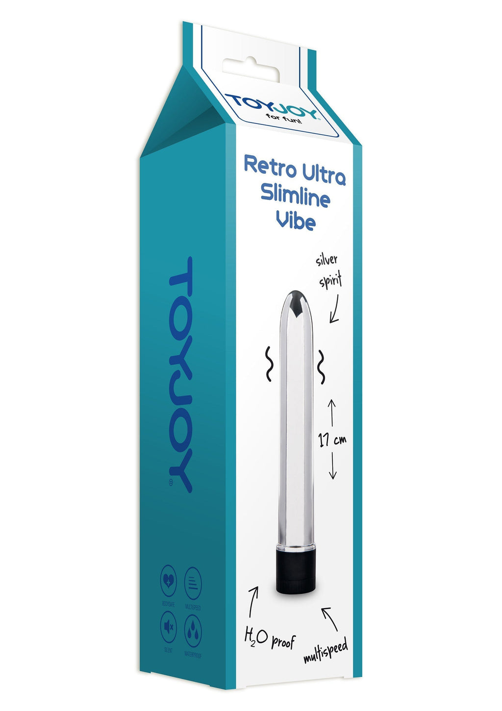 Vibratore retrò ultra sottile argento