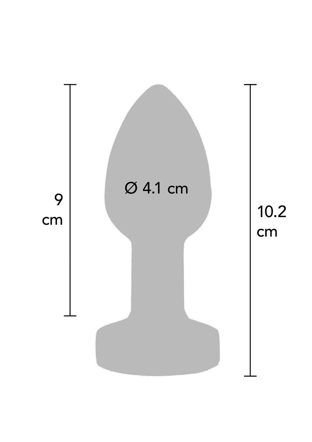 Il Glider Vibrating Plug Grande argento