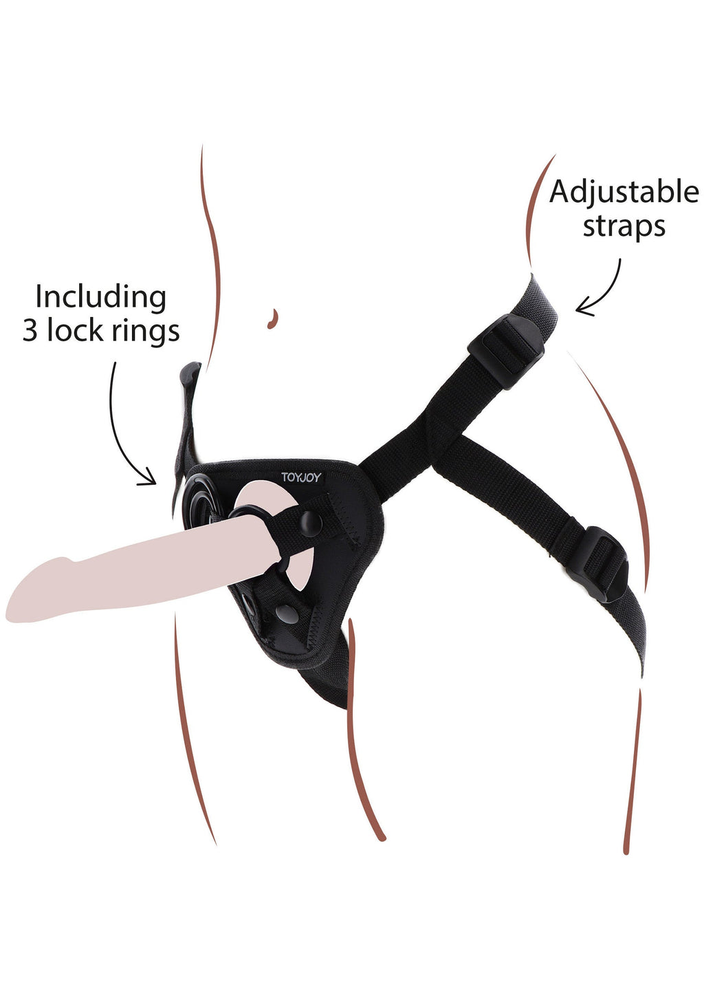 Imbracatura Strap-On nera
