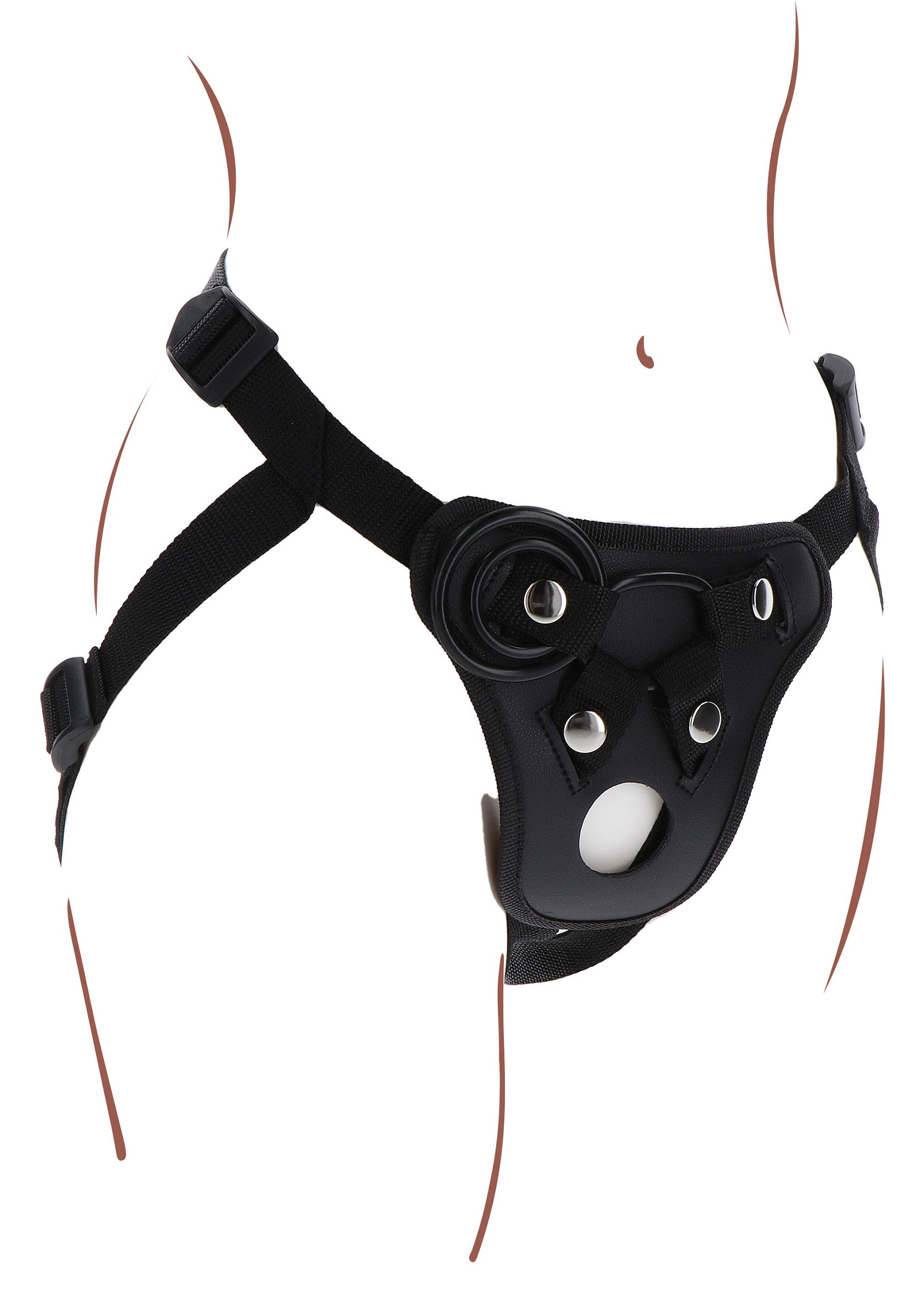 Imbracatura Strap-On Pleasure Hole nera