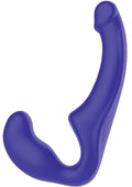 Strap-on senza spalline in silicone 23 cm viola