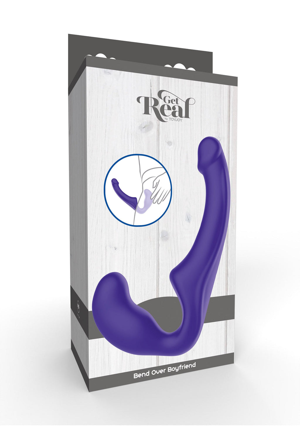 Strap-on senza spalline in silicone 23 cm viola