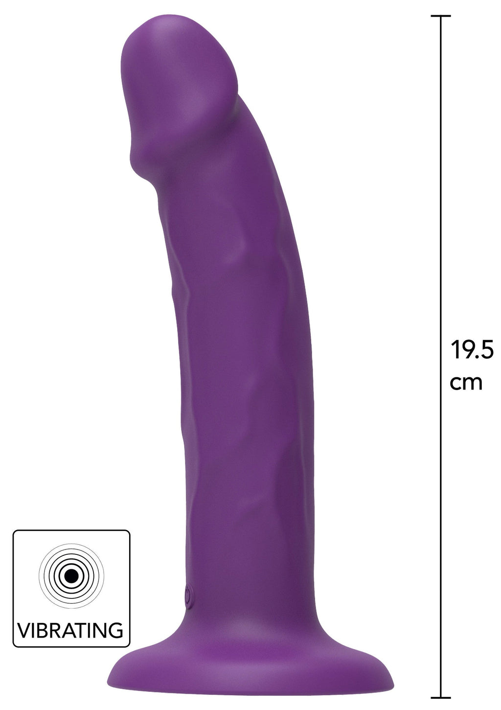 Imbracatura Dong Vibrante Silicone 19,5 cm viola