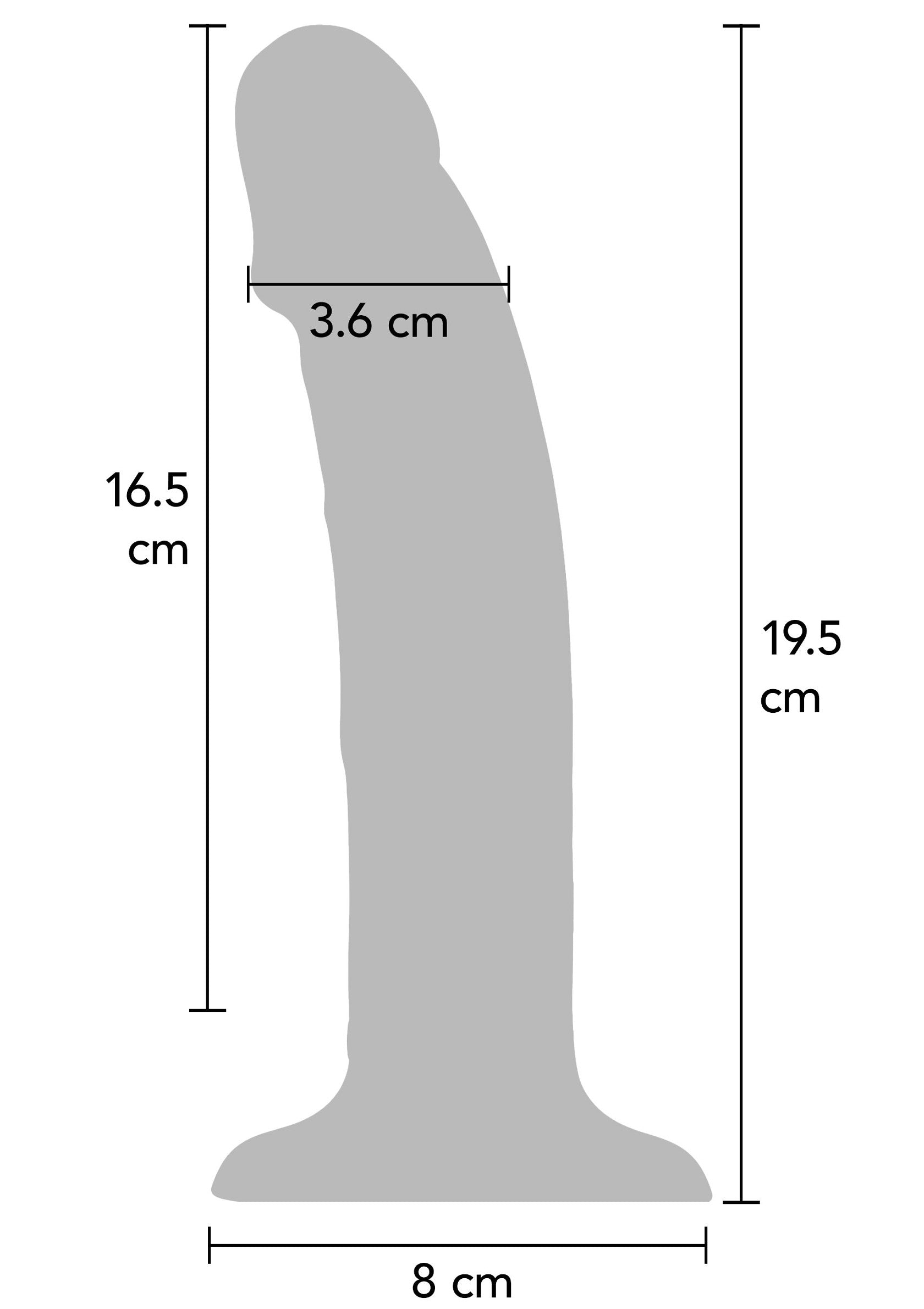 Imbracatura Dong Vibrante Silicone 19,5 cm viola