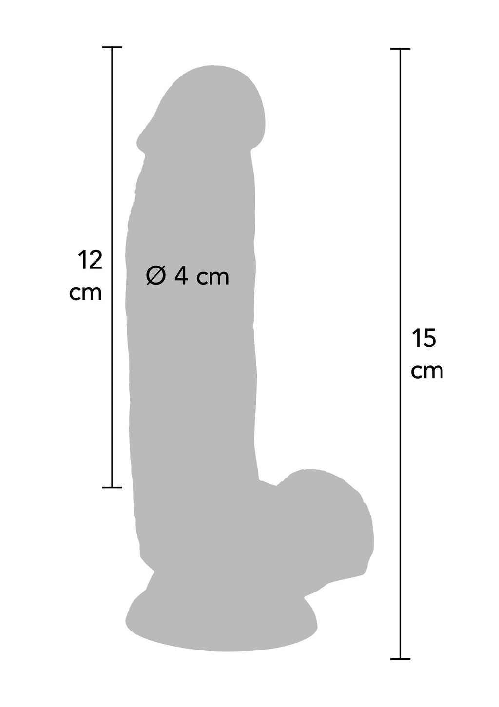 Dildo in PVC 15 cm pelle