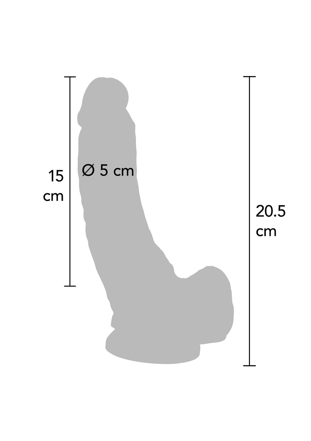 Dildo in PVC 20,5 cm pelle