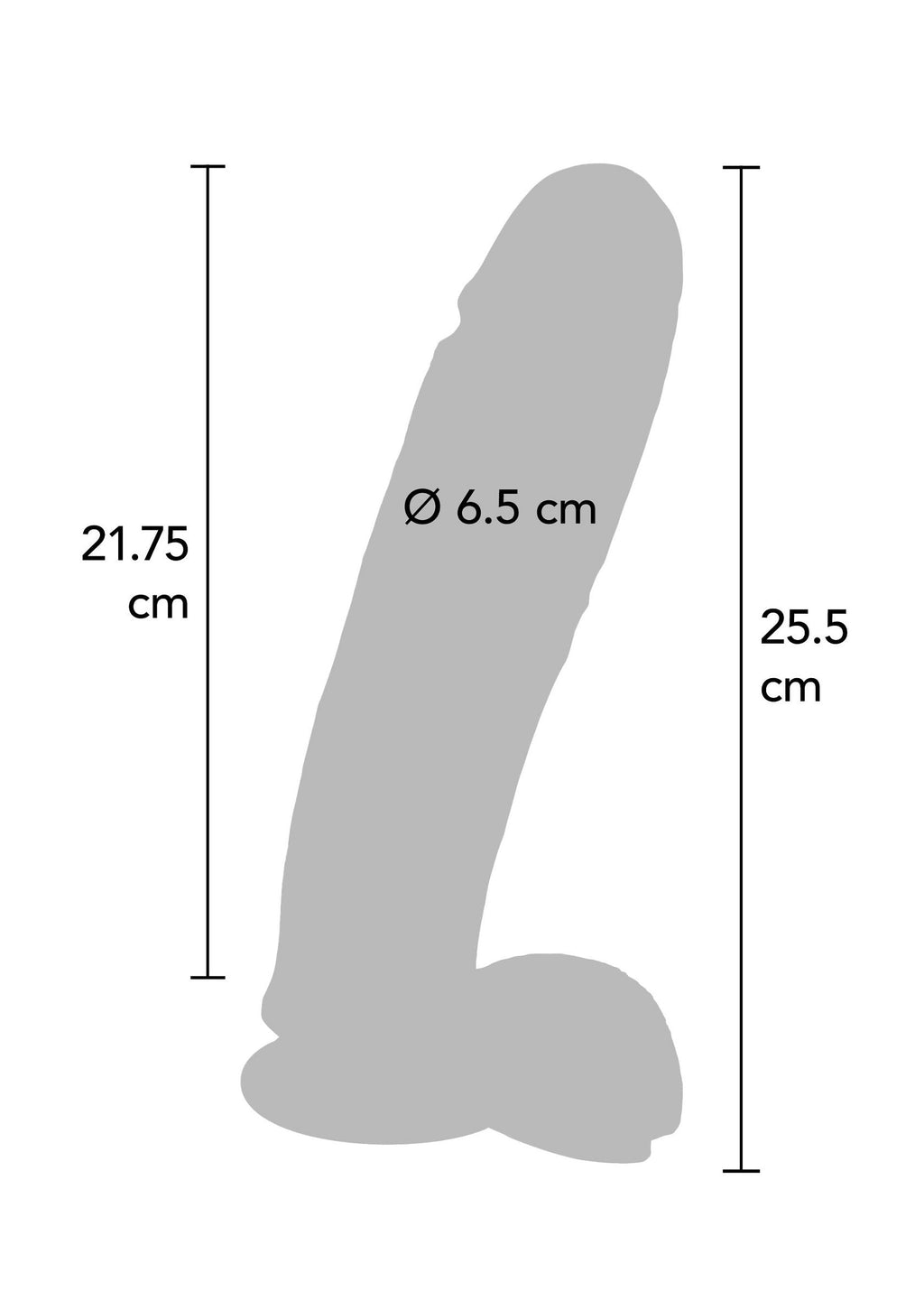 Dildo in PVC 25,5 cm nero