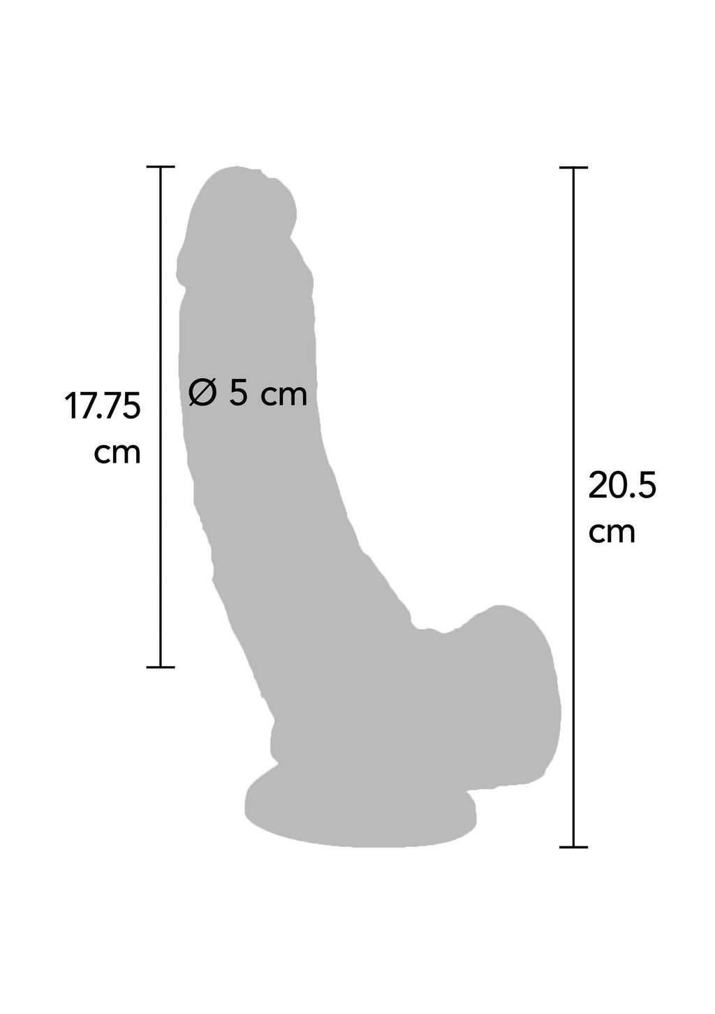 Dildo vibrante in PVC 20,5 cm pelle