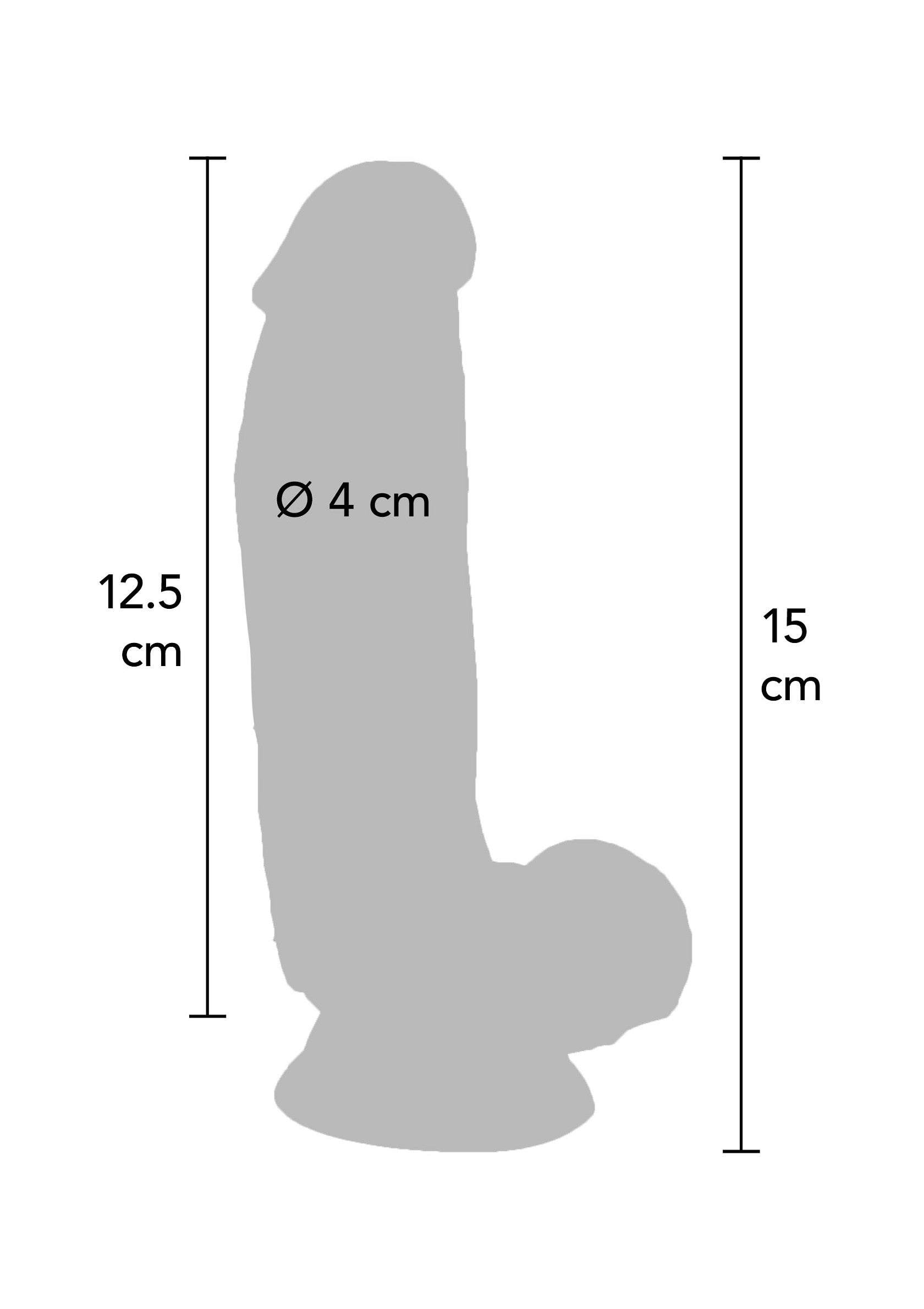 Dildo vibrante in PVC 15 cm pelle