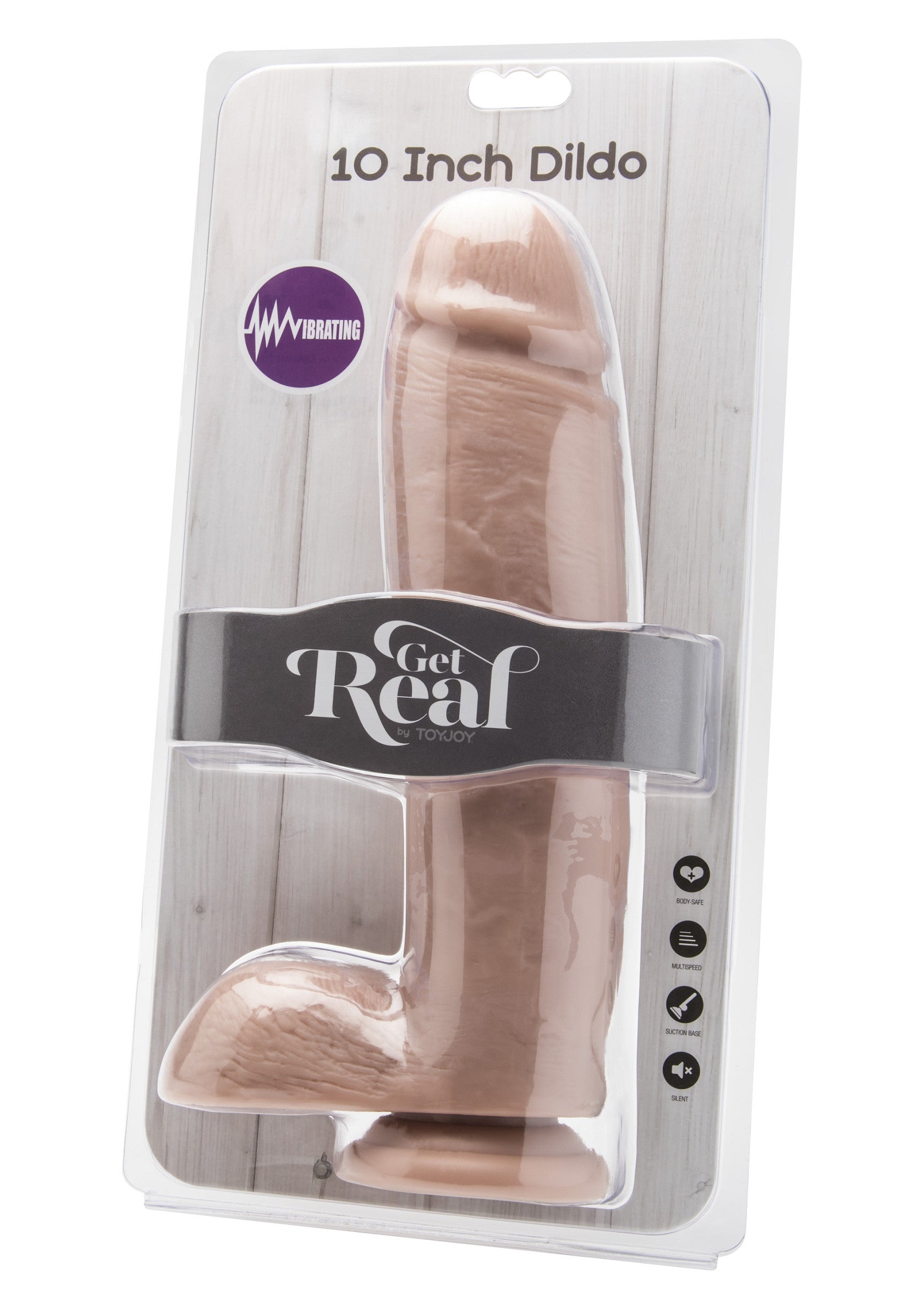 Dildo vibrante in PVC 25,5 cm pelle