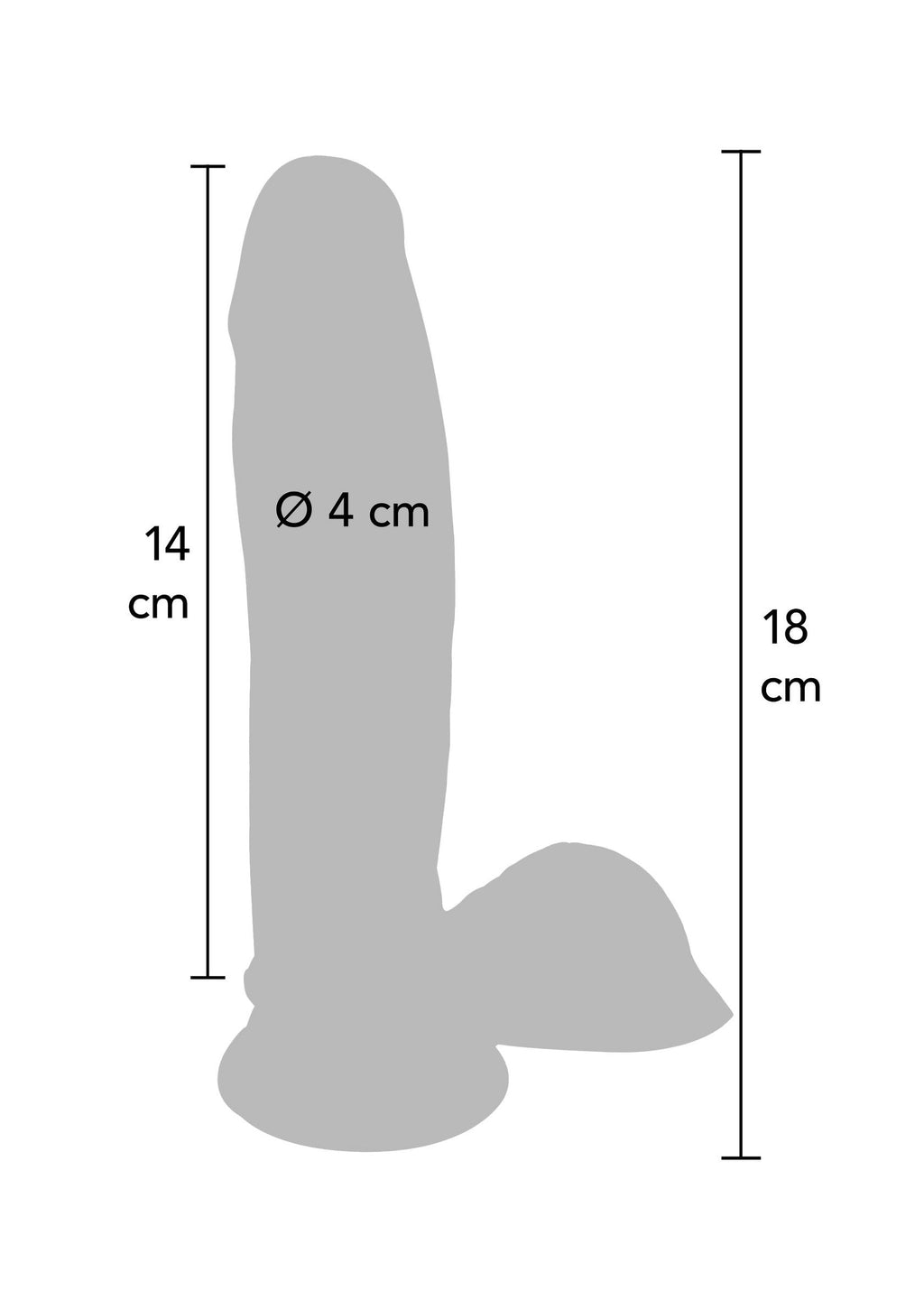 Dildo a doppia densità TPE 18 cm pelle