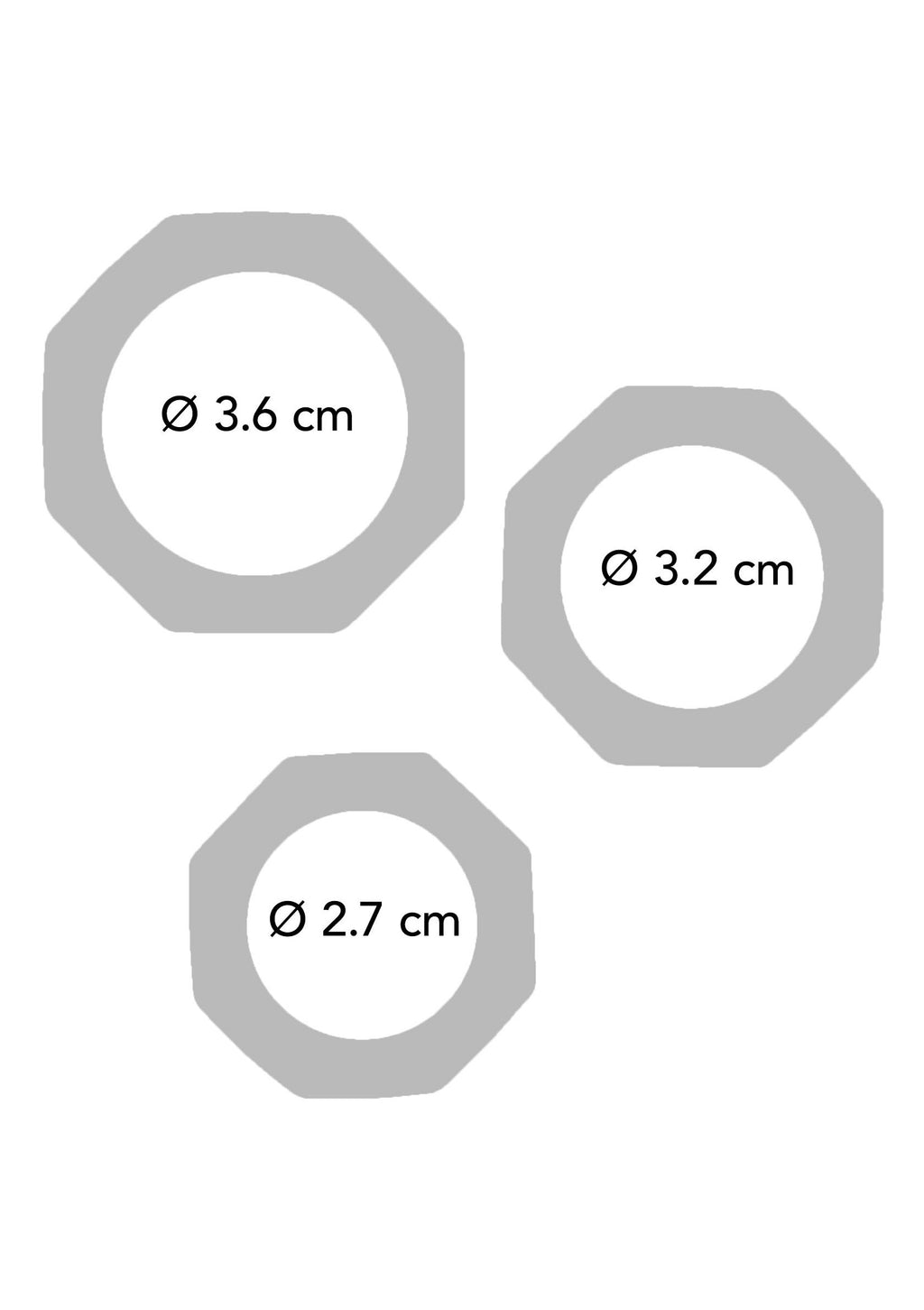 Set di anelli C Power Halo neri