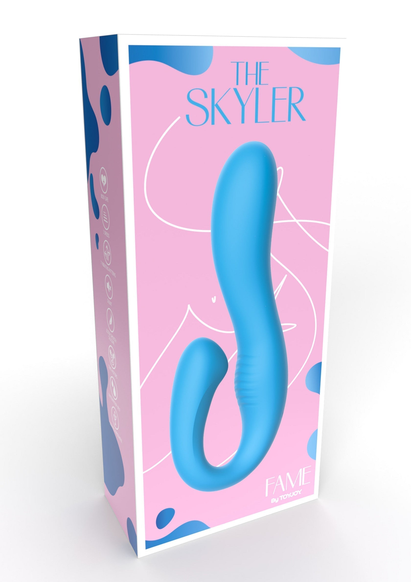 Il vibratore Skyler Rabbit blu