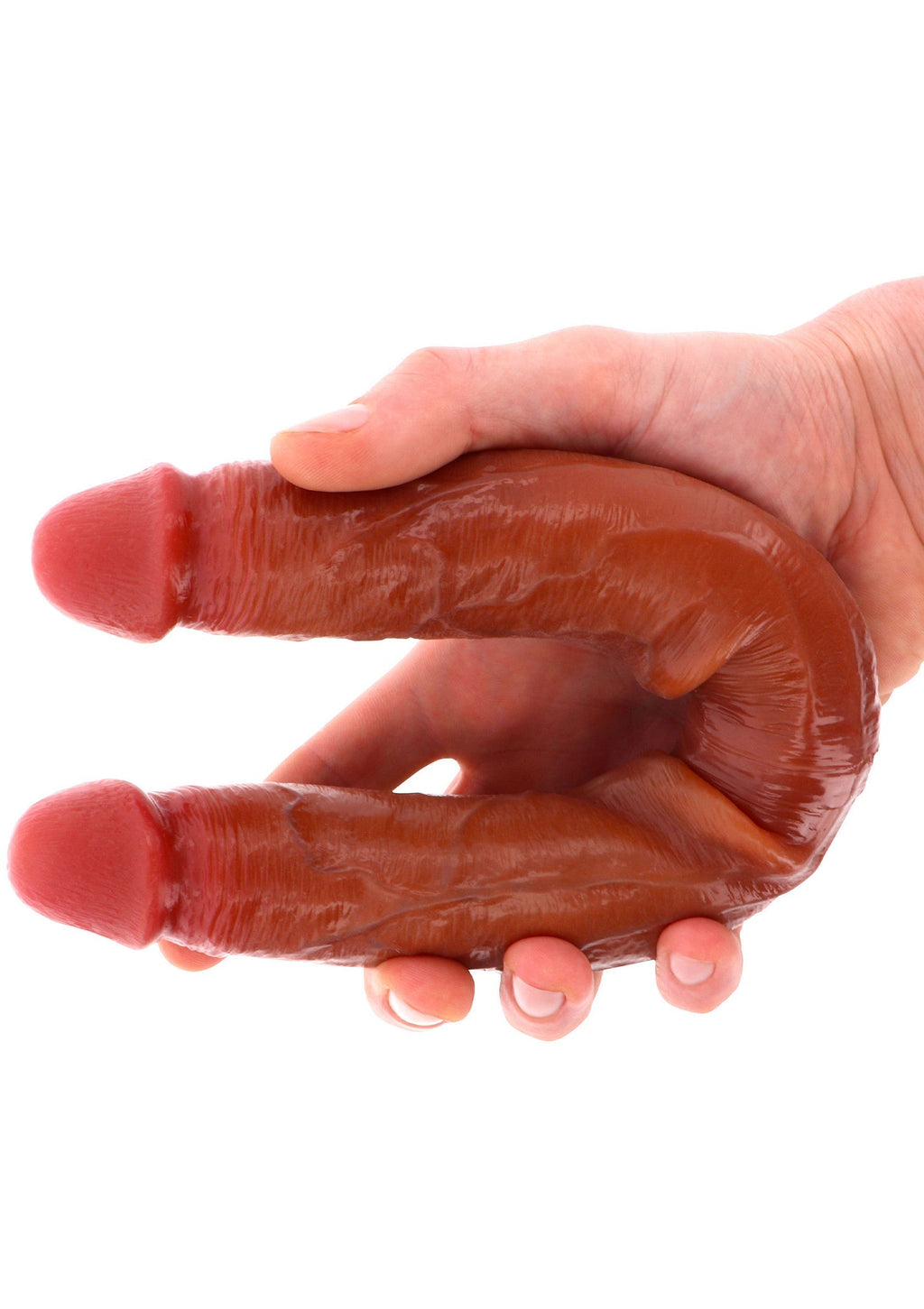 Prepuzio Doppio Dong Silicone 35 cm caramello