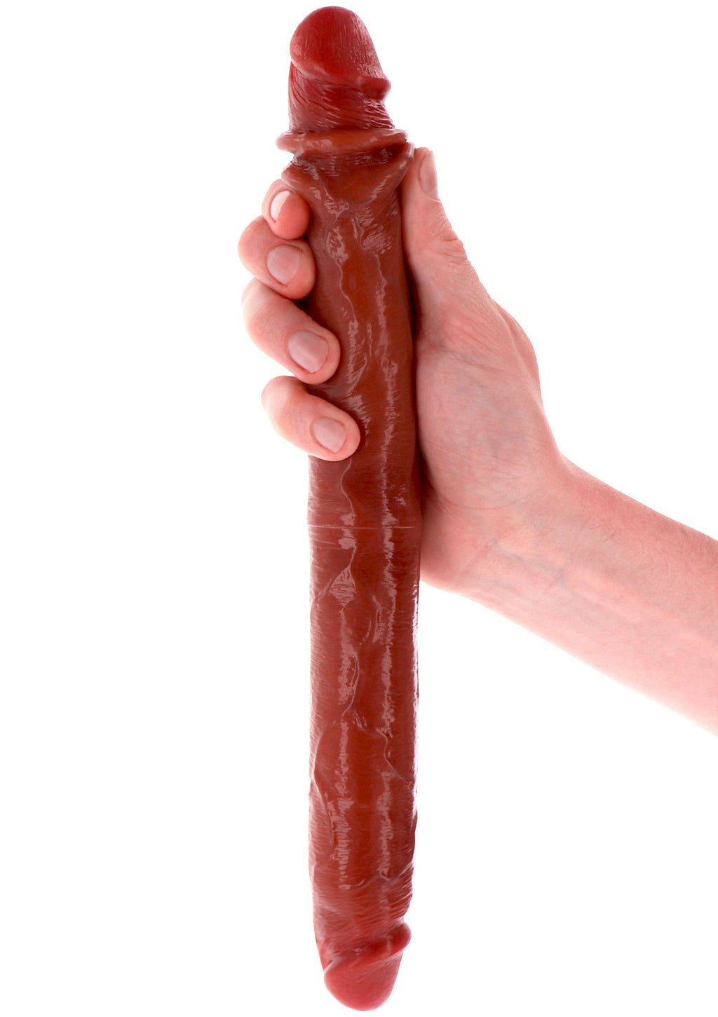 Prepuzio Doppio Dong Silicone 35 cm caramello