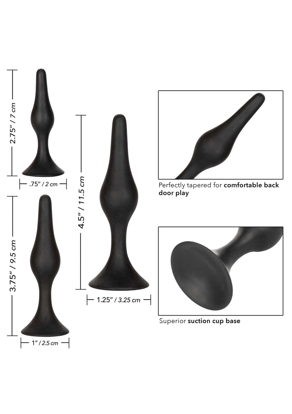 Kit di avvio anale in silicone nero
