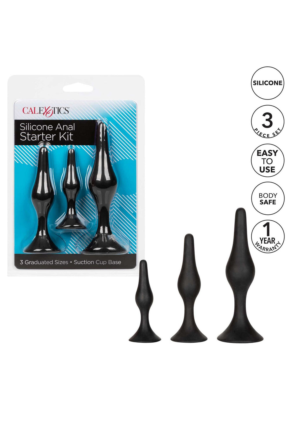 Kit di avvio anale in silicone nero