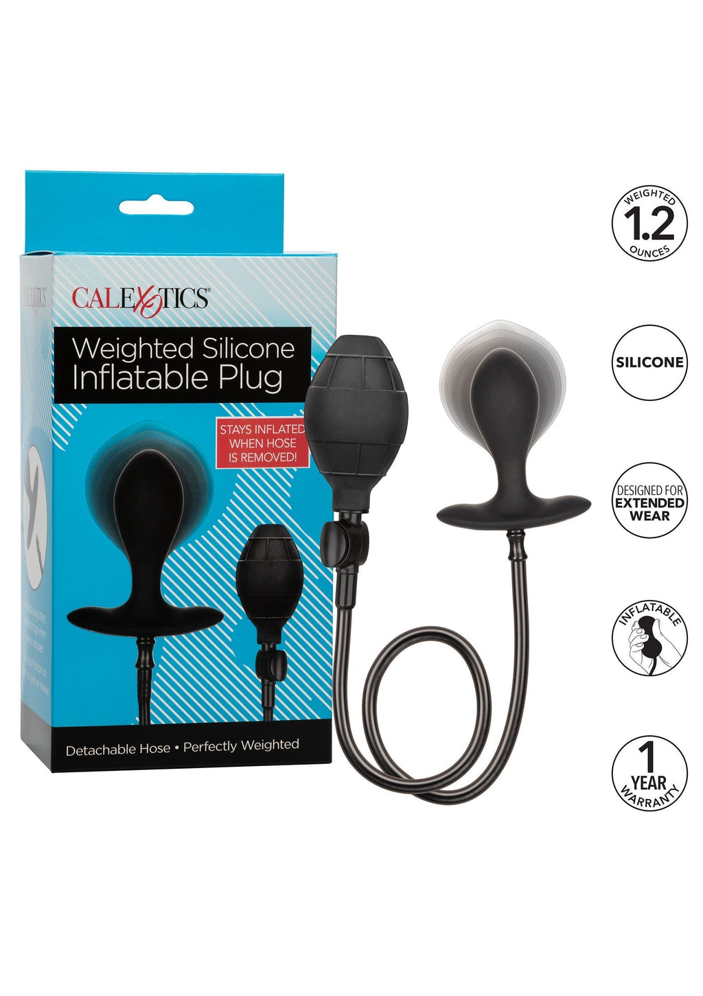 Plug gonfiabile in silicone nero