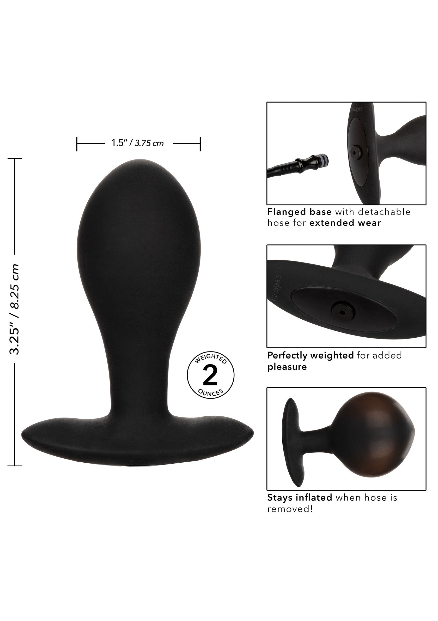 Plug gonfiabile ponderato grande nero
