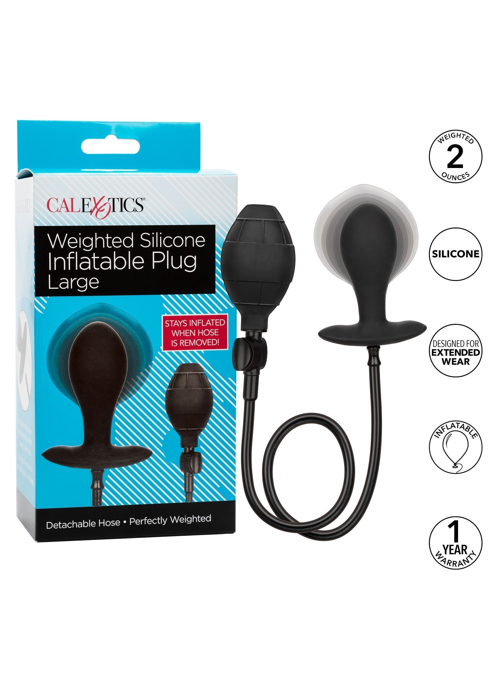 Plug gonfiabile ponderato grande nero