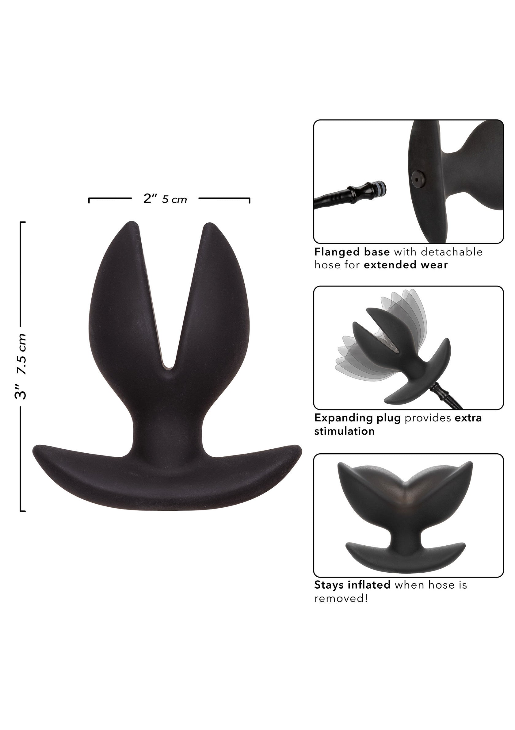 Plug gonfiabile espandibile nero