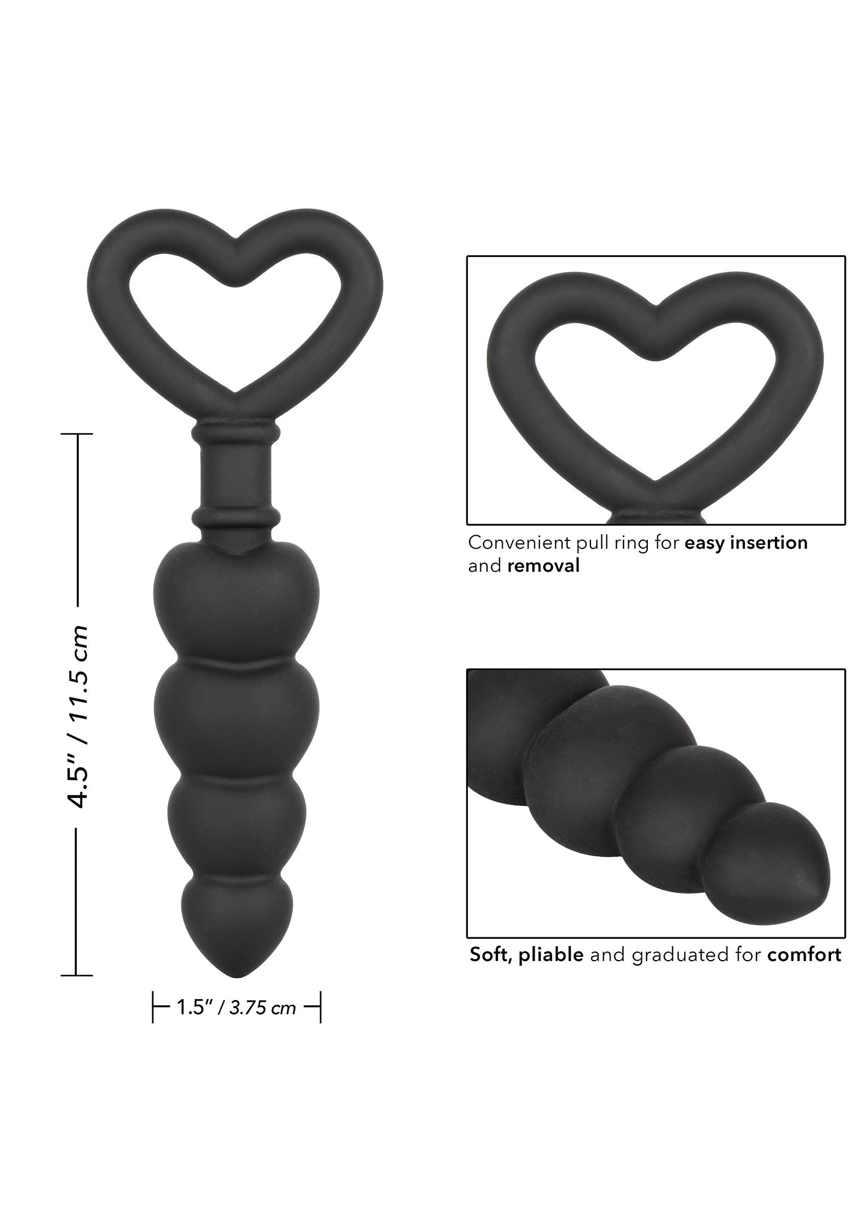 Sonda dell'amore in silicone nera
