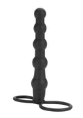 Doppio cavaliere con perline in silicone nero