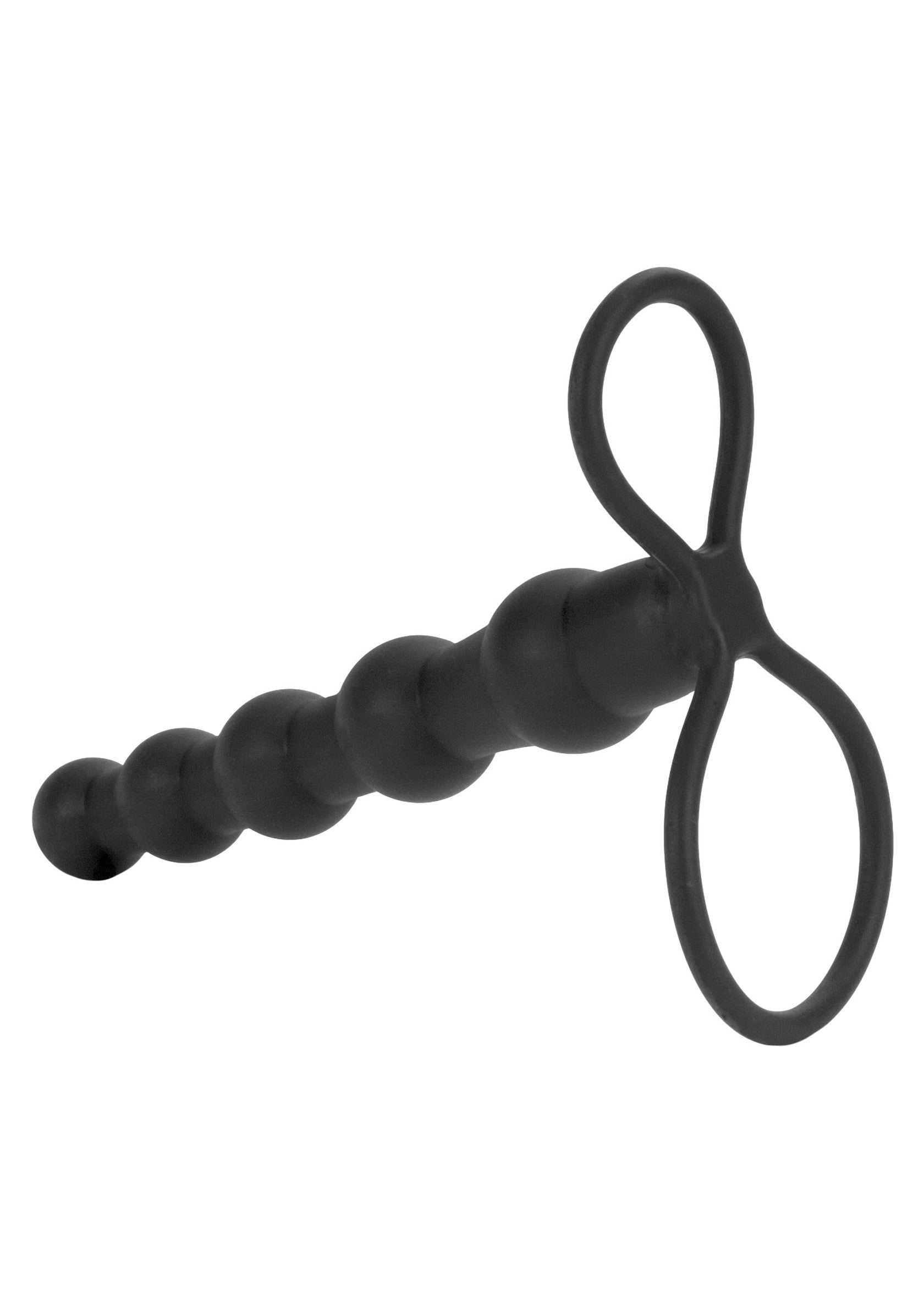 Doppio cavaliere con perline in silicone nero