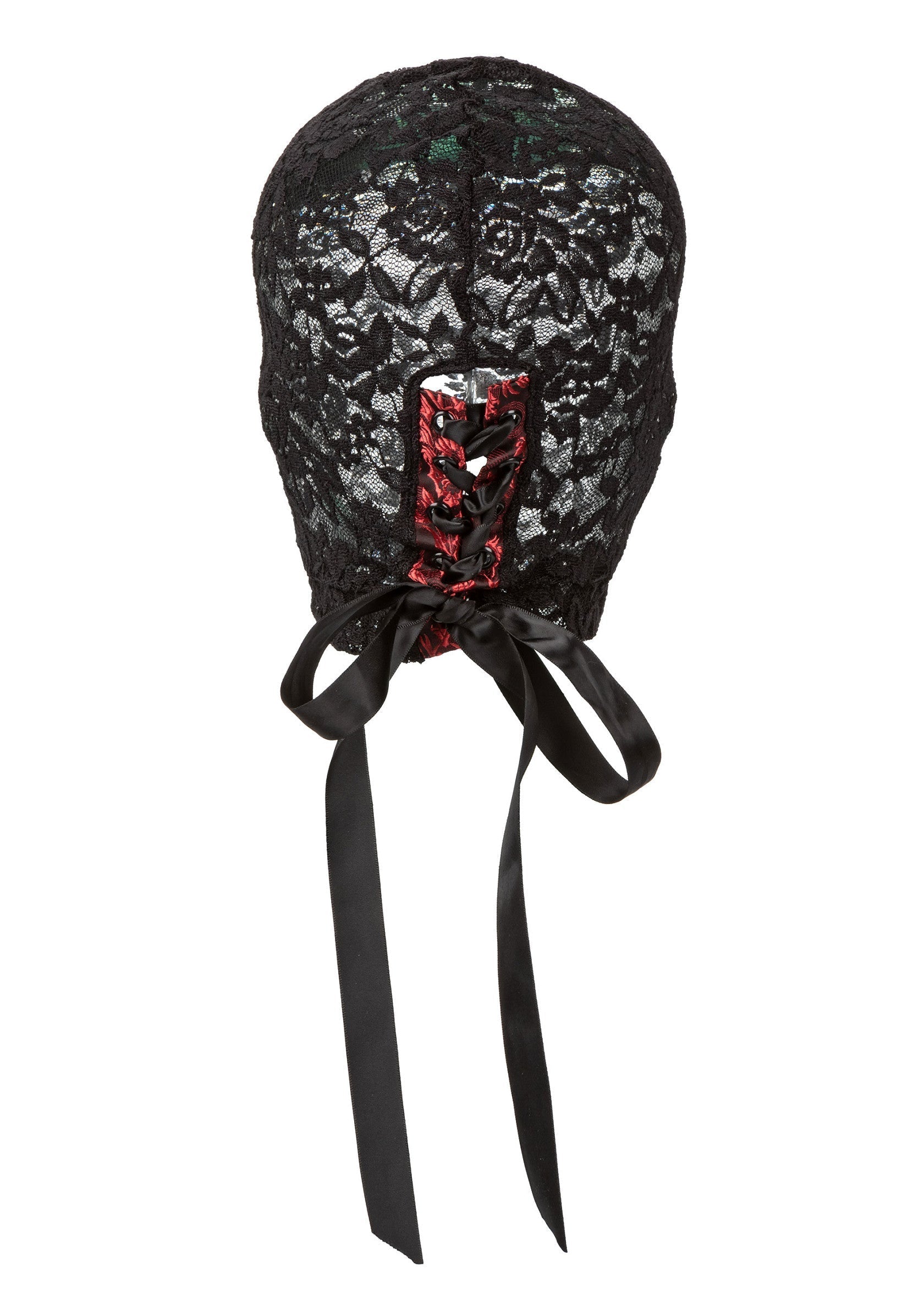 Corsetto Scandal con cappuccio in pizzo nero