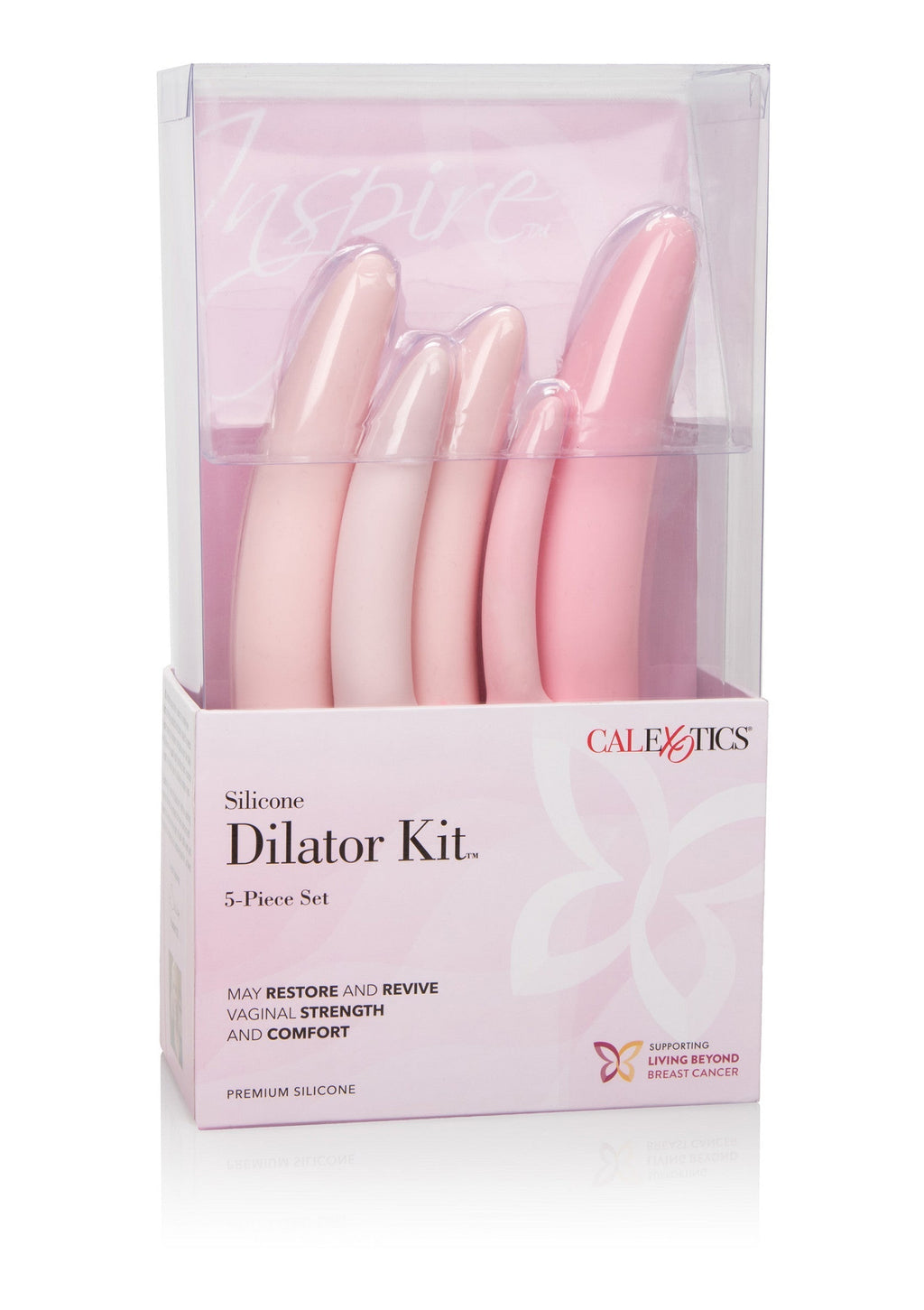 Set di dilatatori in silicone rosa 5 pezzi