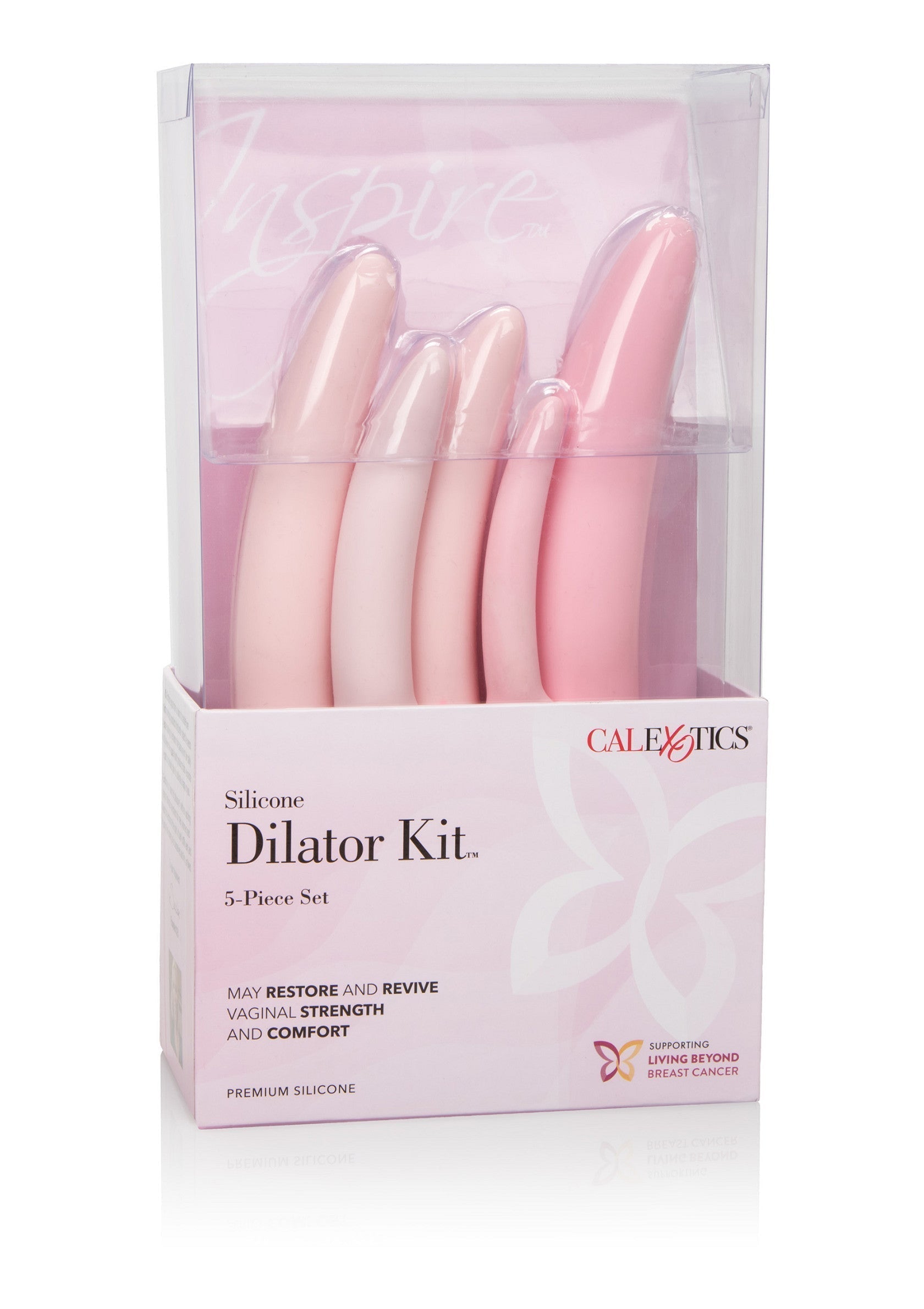 Set di dilatatori in silicone rosa 5 pezzi