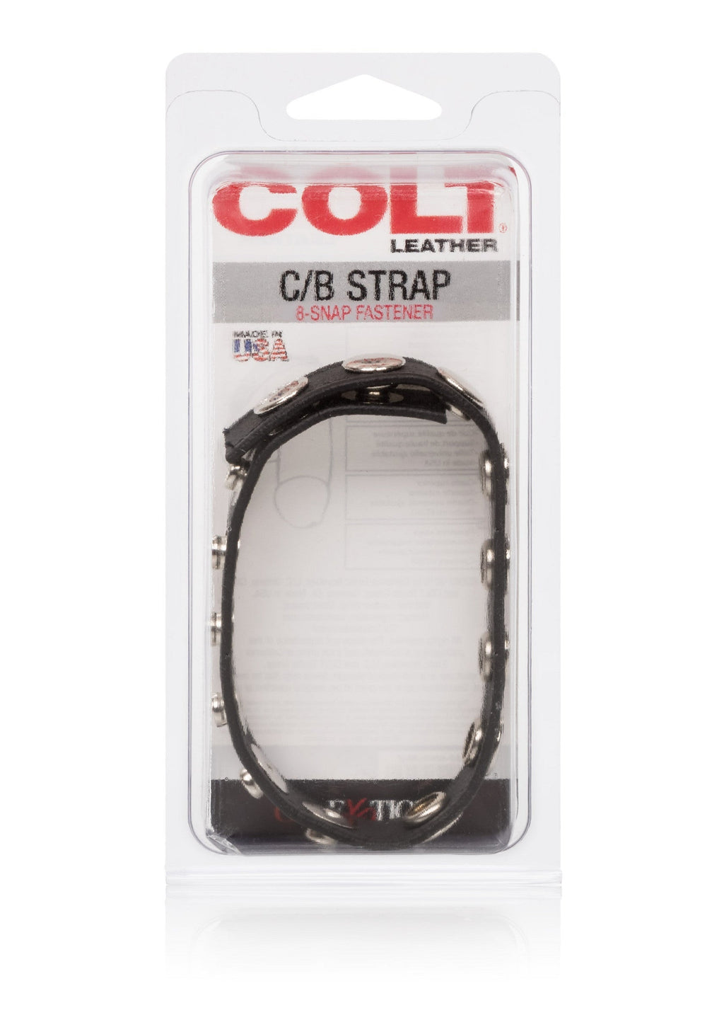 Cinturino in pelle COLT C/B a 8 bottoni automatici nero