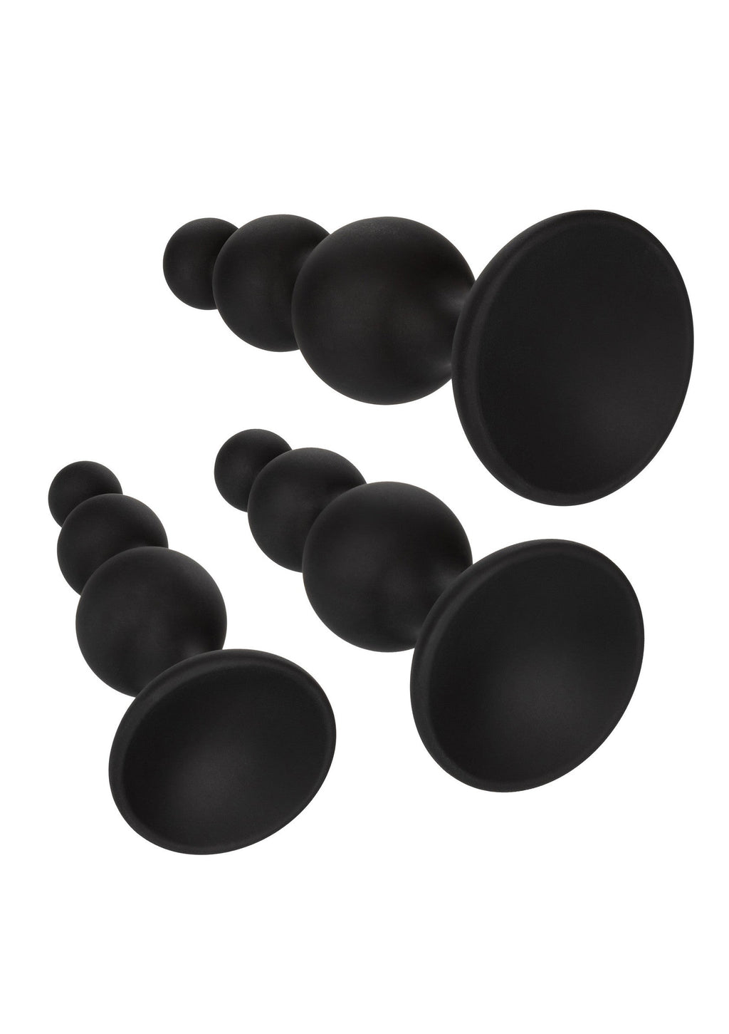 Kit anale con perline in silicone nero