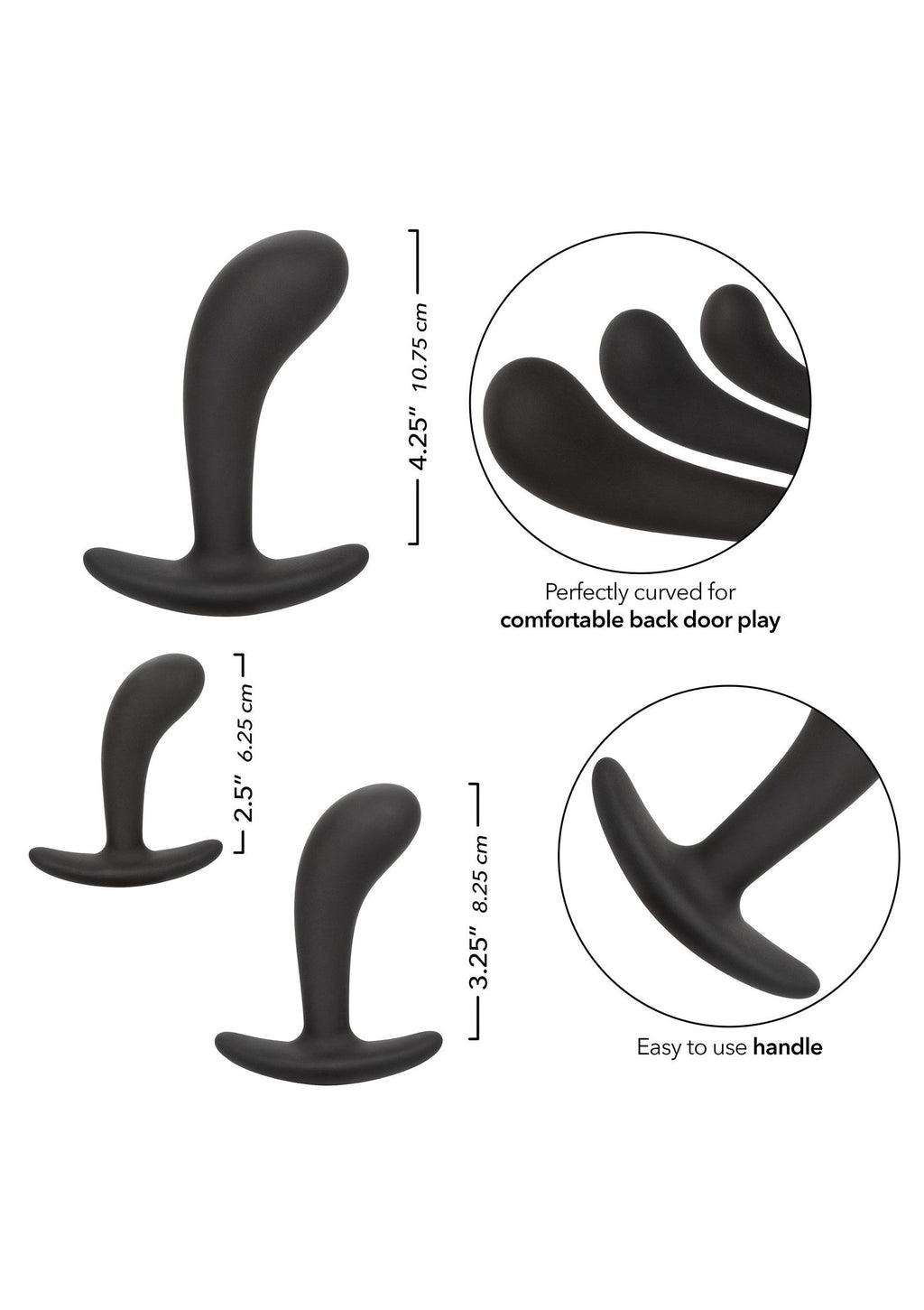Kit per la prostata in silicone nero