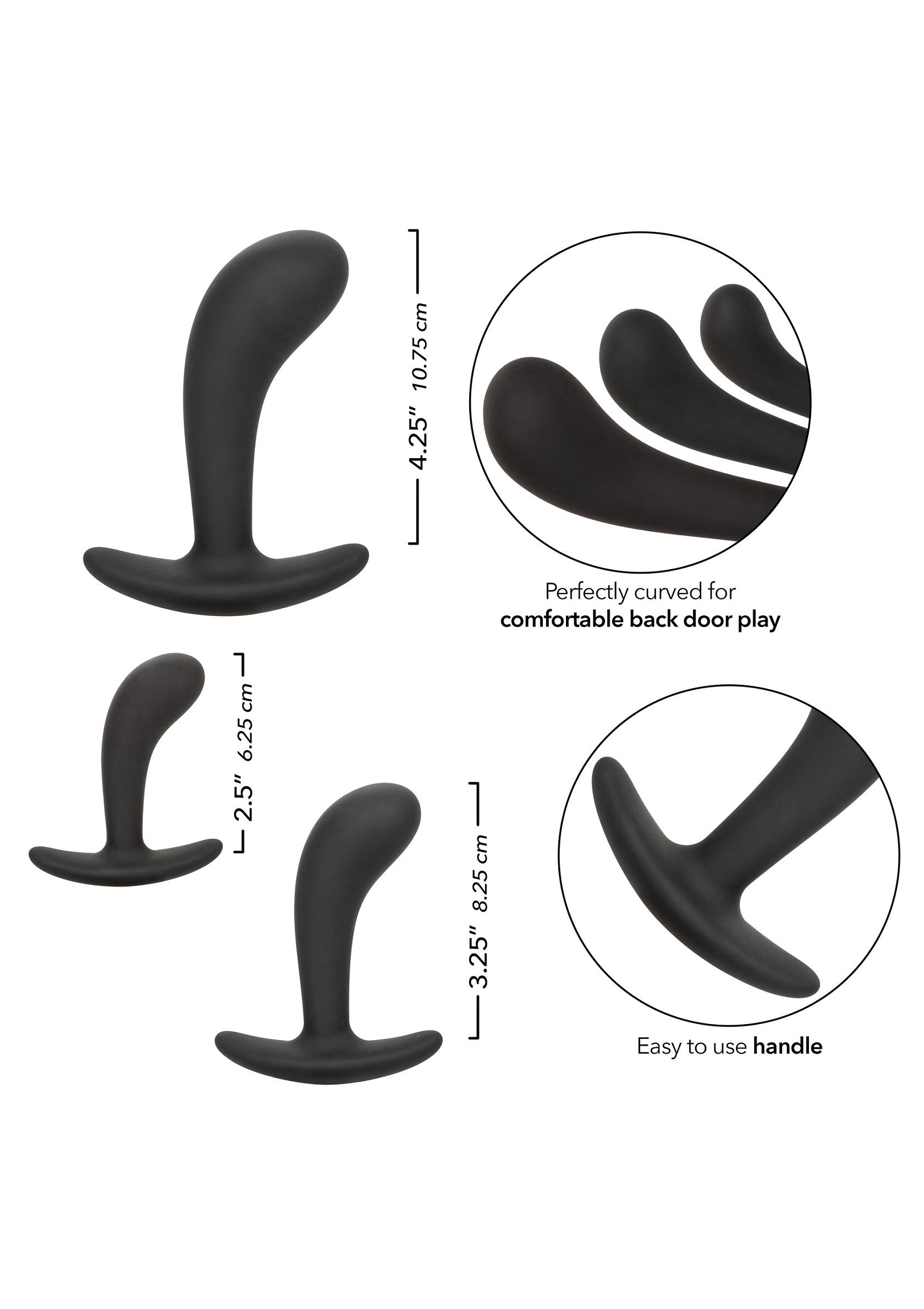 Kit per la prostata in silicone nero