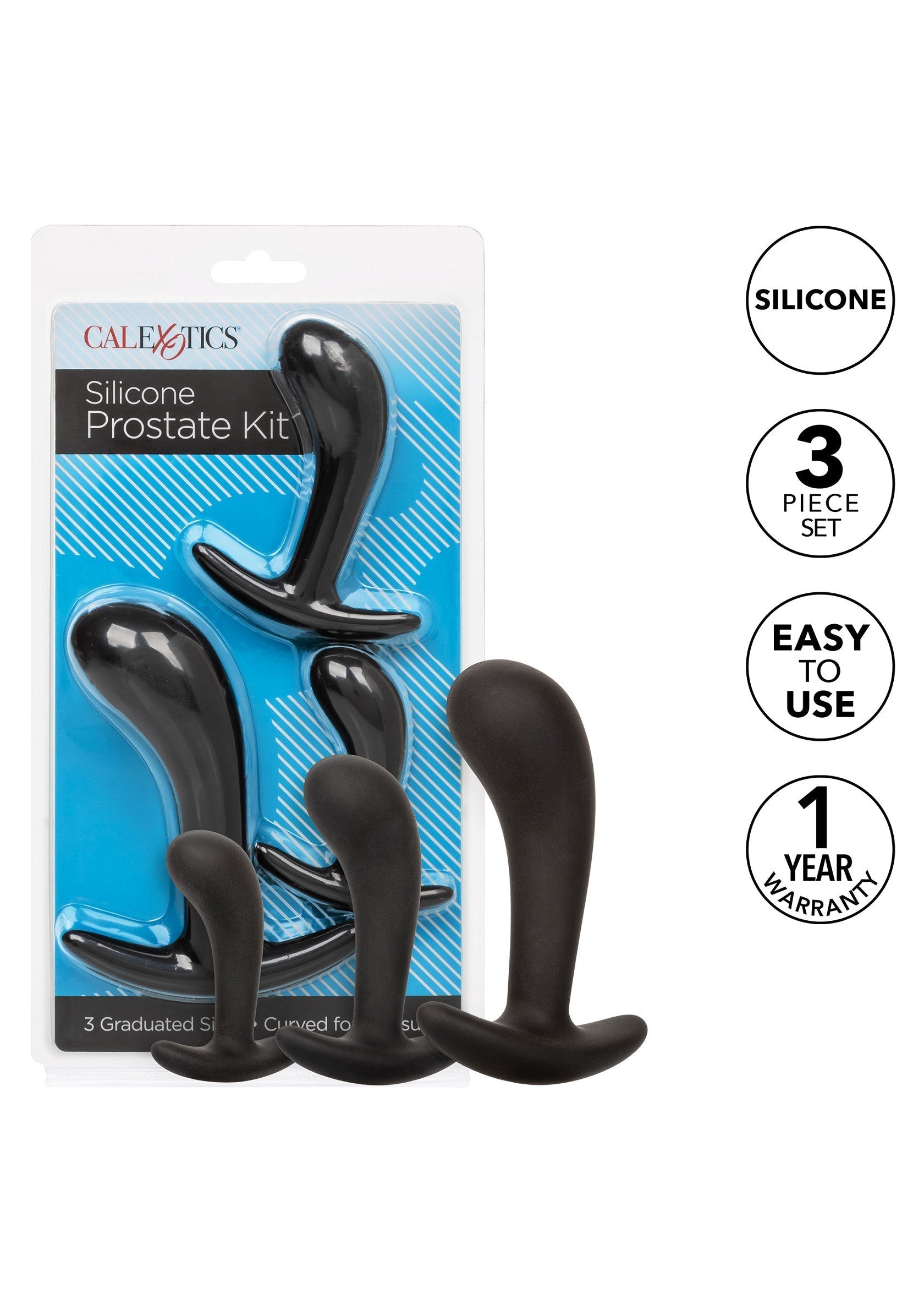 Kit per la prostata in silicone nero