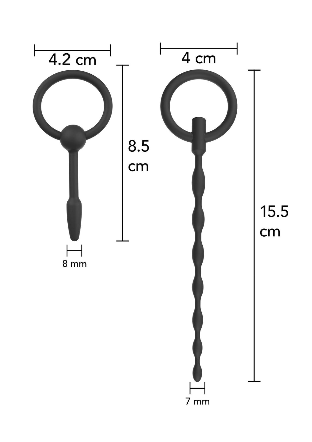 Set di tappi per pene Starter 2 pezzi neri