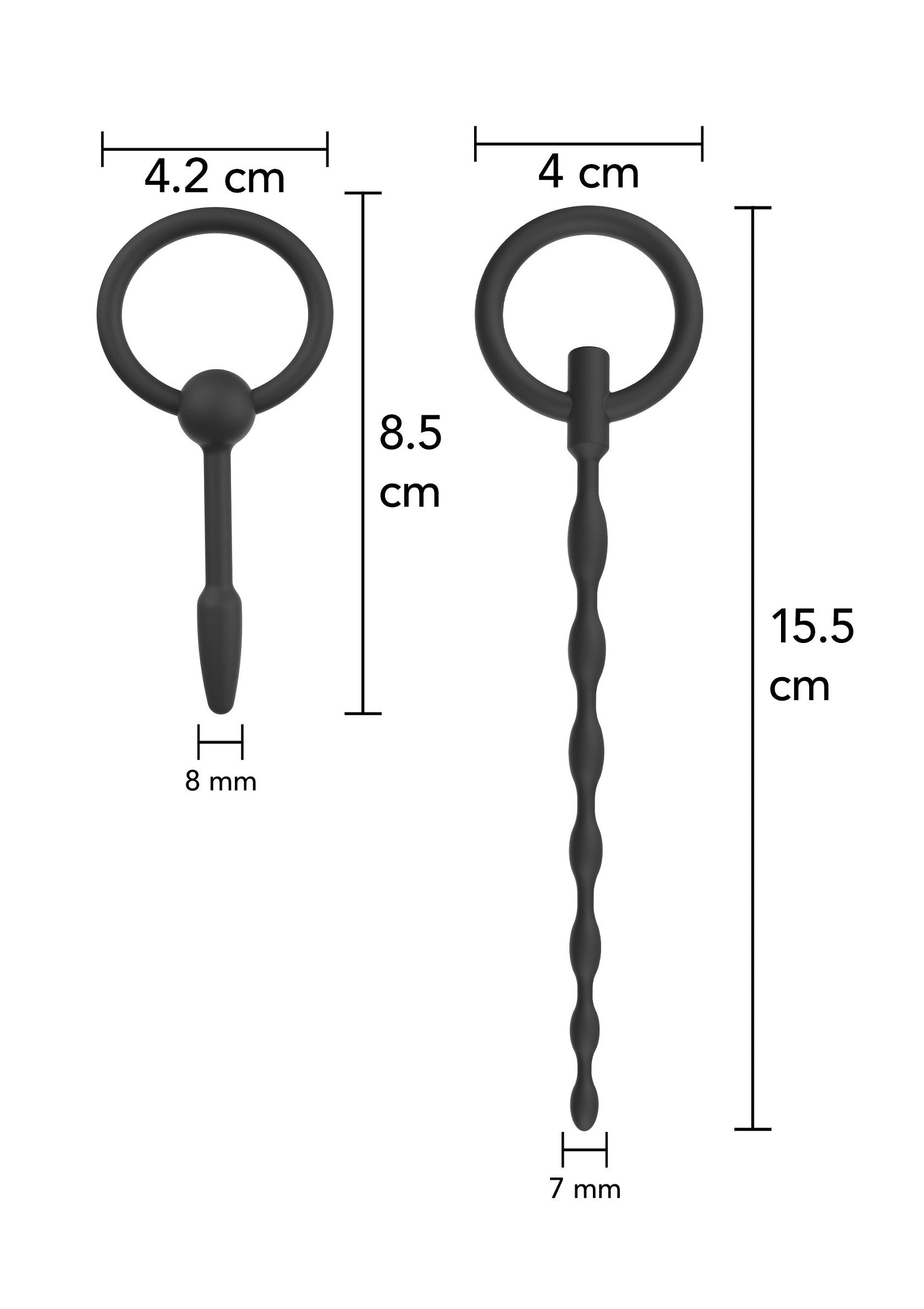 Set di tappi per pene Starter 2 pezzi neri