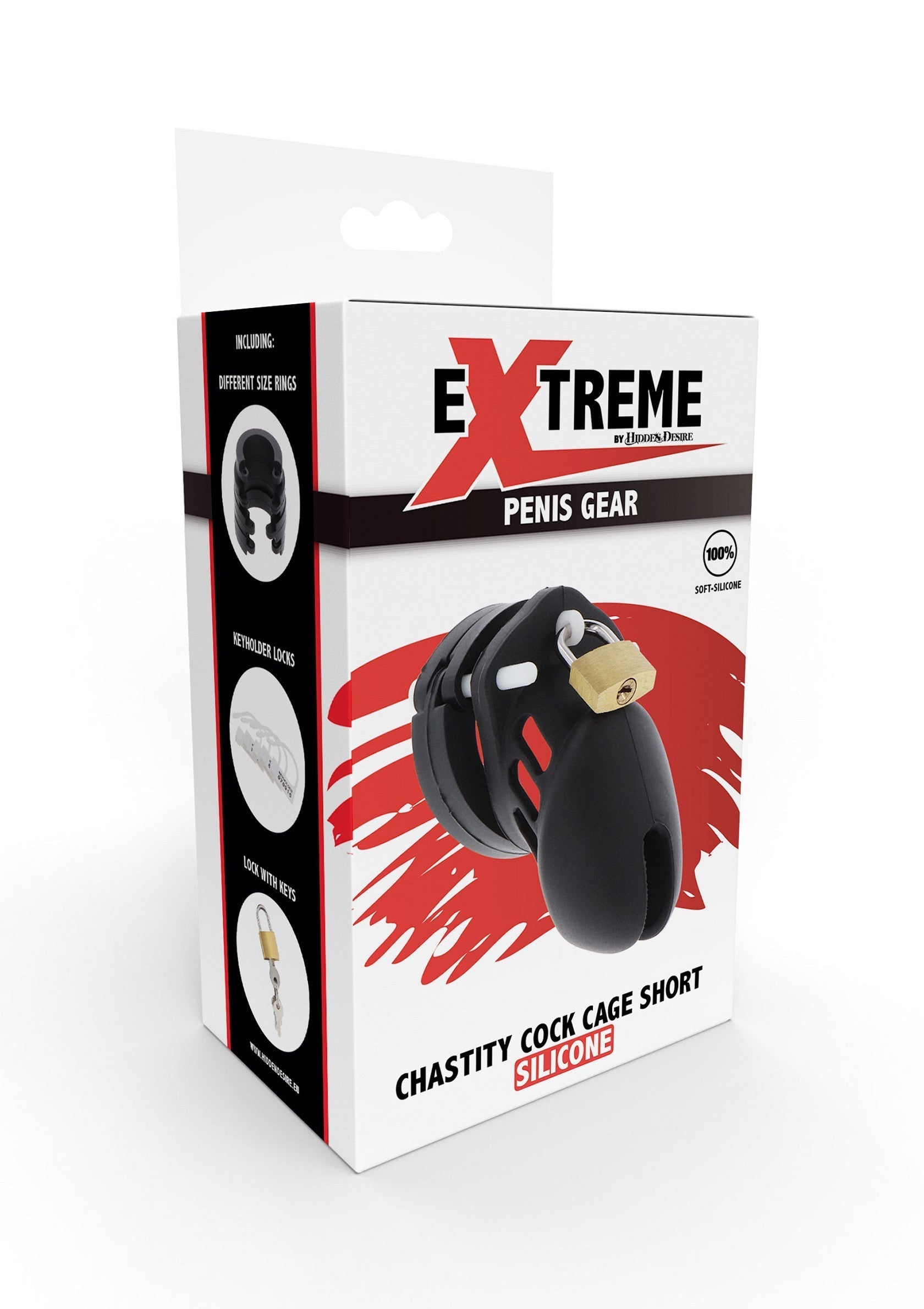 Gabbia per pene in silicone piccola nera