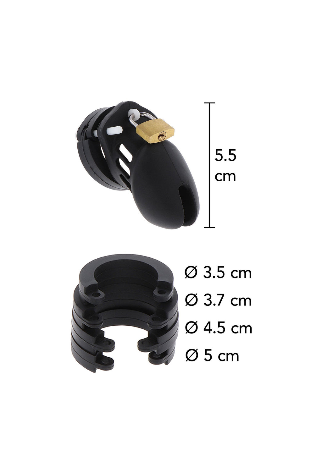 Gabbia per pene in silicone piccola nera