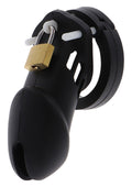 Gabbia per pene in silicone grande nera