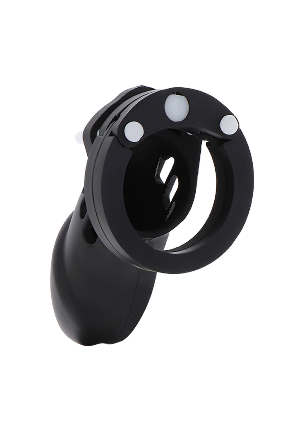 Gabbia per pene in silicone grande nera