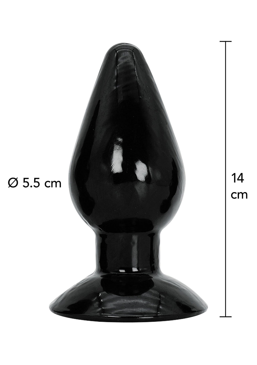 Plug anale grande 14 cm nero